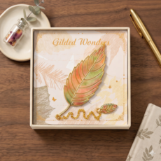 OFFCURVE 빈티지 금속 나뭇잎 책갈피 펜던트 선물세트 감성 북마크, 1개, 느릅나무 잎