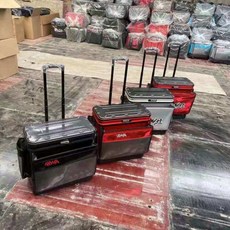 加厚EVA帆布大輪釣魚箱 活魚桶 釣蝦箱 路亞工具箱, 随机,高款黑