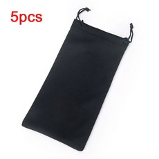 5/10/20 PCS 선글라스 MP3 부드러운 천 먼지 주머니 광학 안경 운반 가방, 5 PC Bla