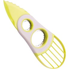 3-in-1 아보카도 슬라이서 - 스테인리스 스틸 커터 피터 앤 필러 토스트 및 과카몰리용 식기세척기 안전 주방 가젯