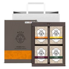 [본사직영] 다예 블렌딩 하모니 4종 티백 선물세트 쇼핑백+캐모마일 오렌지+루이보스 레몬+바나바 돼지감자+녹차 뽕잎, 1세트