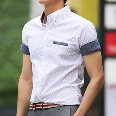 BLUEFORCE 男式 Todedin Span 短袖 Southern Slim Fit 休閒襯衫