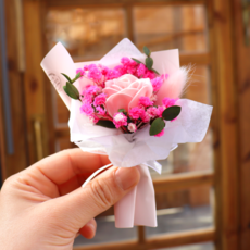 아델 로즈 미니 꽃다발, 핑크