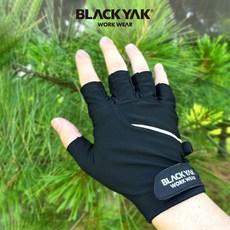 블랙야크 간절기 하계 등산 반장갑 남성 여성, 1세트, 블랙