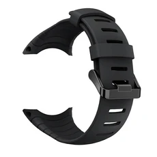 도구가있는 Suunto 코어 교체 용 손목 밴드 BEHUA 스포츠 실리콘 스트랩 시계 벨트 Smartwatch 액세서리, 검정색