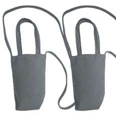 마이너컴퍼니 캔버스 텀블러백 가방, 다크그레이 2P