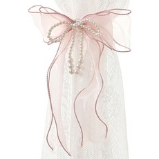 스타일리시한 홈 데코레이션을 위한 귀여운 보크노트 커튼 타이백 2종 세트 86cm, Pink 1