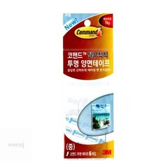 웬카 접착력강한테이프 3M 코맨드 투명 리필 테이프 중형 6매