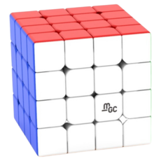 MGC 四階 永駿 磁力 魔術方塊 速解 魔方 艷麗六色 UV版 益智玩具, 艷麗六色，黑色, 1個