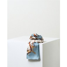 [백화점 정품] 닥스 ACC [선물포장] 블루 체인패턴 롱 실크 스카프 DCSC3E014