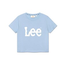 매장정품 LEE 우먼 빅 트위치 로고 크롭 티셔츠 라이트블루 LE2502ST60LB 157206