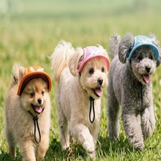 올데이 강아지 선캡 강아지여름모자, M 핑크, 핑크, 1개