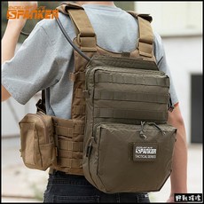 SPANKER 戰術背心附件包 MOLLE戰術水袋雜物包, 綠色