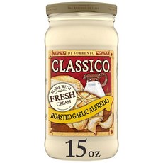 클래시코 로스트 갈릭 알프레도 파스타 소스 15온스 병, 15oz, 1개