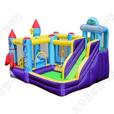 대형 에어바운스 트램폴린 집콕놀이 실내 마당 옥상 글램핑장 캠핑장 놀이시설 휴게실 체육 풍선 슬라이드 홈 놀이터 스포츠 야외 완구 대형 에어바운스 트램폴린 미끄럼틀 실내 야외 놀이, 1개, 83072 스프레이 슬라이드 성