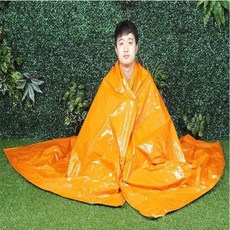 비비색 1인용 미니 텐트 OutdoorLeven Bivy 비상 열 보온 WarmHouden Waterdichte Mylar Ehbo 블랭크 캠핑 서바이벌 기어 응급 처치 담요 스포, orange, 1개