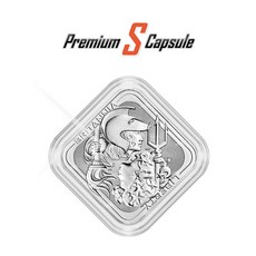 로열민트 퀸즈비스트 정사각 캡슐 35mm 1oz Silver Coin Capsules Royal Mint, 투명