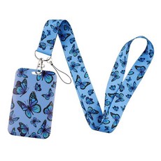 BKBKAAK ID 카드 배지 홀더가 있는 자폐증 랜야드 실키 넥 랜야드가 있는 블랙 플라스틱 이름표 홀더 어린이 여성 교사를 위한 Cool Be Kind 무지개 키체인, 나비