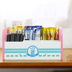 커피믹스보관함 돼지핑크 티백정리함 사무실탕비실정리함 커피수납함