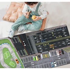 寶寶遊戲墊 卡通地圖式 嬰幼兒爬行墊 兒童遊戲墊 120x60cm, 大片-台灣道路