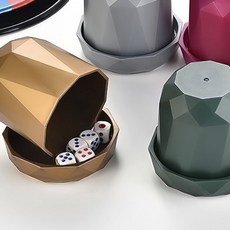 다이스 미니 노래방 숫자게임 마술 야추 파티 주사위컵 흔들 보드 카페 술자리 컬러, 다이아몬드 체에 한 알 한 알 두 알