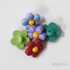 미래템 플라워 단추 15mm 10P 꽃단추15mm