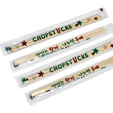 원바이 민초 OPP 나무 젓가락 1000개, 10개, 100개입