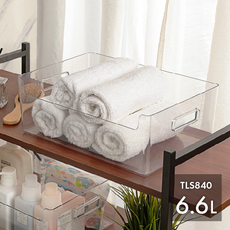 聯府 透明開放收納盒 閃亮PET瓶罐收納 皮帶收納 台灣製 TLS840 TLS810 TLS820, 1個