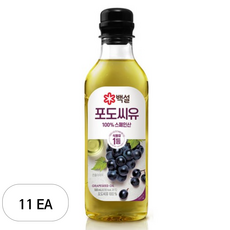 백설 포도씨유, 500ml, 11개