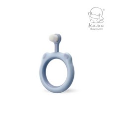 酷咕鴨 KUKU 極細兒童萬毛造型牙刷 0-3歲適用 兒童牙刷/萬毛牙刷, 霧藍, 1個, 1個裝