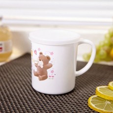 허니베어 뚜껑 손잡이컵(중) sky*10364yg, 1개