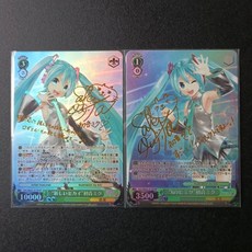 初音未來 Miku 初音ミク diy定製金簽折光閃卡對卡 63*88mm大收藏卡 藝術品, 1個, 金簽對卡