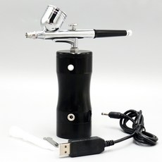 도색 에어건 스프레이 페인트 분사기 에어브러시 컬러링, 블랙 네일 에어펌프 세트(0.3구경), 블랙 네일 에어펌프 세트(0.3구경)