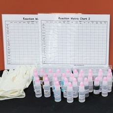 (금속이온.음.양이온)이온반응실험시약세트 (10ml 24종)+반응판2세트 앙금생성이온반응키트