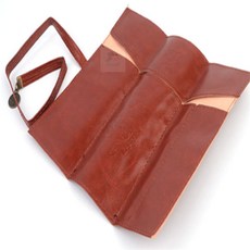 쑤니상점 수제 가죽 펜슬 파우치 롤 필통 옛날