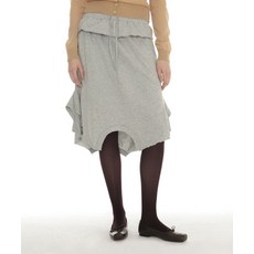 매장정품 파르티멘토 PARTIMENTO WOMEN 리버스 티셔츠 미디 스커트_멜란지 PW-2632ML 688037