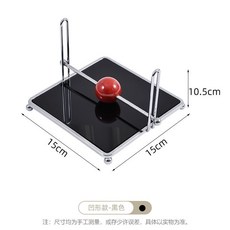 中古風不銹鋼方形餐巾紙架 廚房立式壓紙座, 1個, 凹形 黑闆, 黑