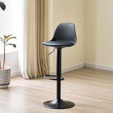 심플 바텐 의자 카페 아일랜드 높은식탁 바 의자, 심플바-블랙, 1개