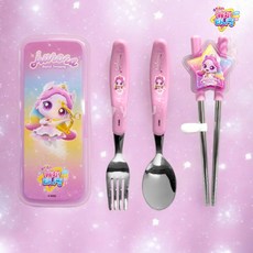 르번 슈팅스타 캐치! 티니핑 무소음 교정젓가락 풀세트, 오로라핑, 1개