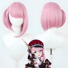原神 夏洛蒂 Cosplay 假髮 - 側紮小辮子造型, 1個