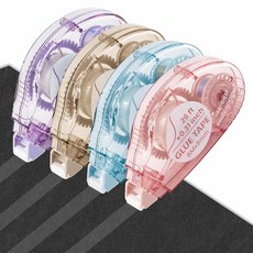 스크랩북용 접착 테이프 스크랩북 테이프 4개 공예용 양면 롤러 26피트 x 0.31인치 러너 정크 저널 용품 용품 및 공예품 사진 부활절 바구니 필수품, 26 Ft x 0.31 In : 4 Pack, Multicolored
