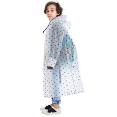 Cavort 兒童星星圓點雨衣雨衣長書包空間兒童女童男童小學學生幼兒雨披雨衣