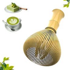 말차 블렌더 말차 브러시 다도 도구 차선 차센 말차 거품기 대나무 모양 거품기 속건성 차전 다도 도구 사용이 간편 재사용 가능 (노랑)