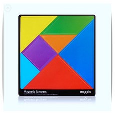 자석 칠교퍼즐 학생용 도형학습 창의놀이 150x160mm