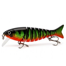 아띠꼴로 빅베이트 싱킹 플로팅 관절 미노우 배스 쏘가리 루어 농어 하드베이트, 그린/블랙, 17g