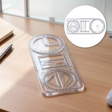 제도자 각도표현 도형작도 기하측정 눈금자 학습용 설계용 제도용 건축용 정밀측정, 1개