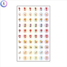 학생 다꾸 캐릭터 스티커 009 (7매)