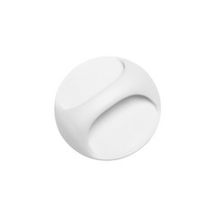 Perfect 免打孔圓形拉手 抽屜把手 櫃門把手 冰箱門把手, 白色, 1個