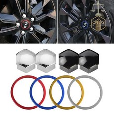 AP 자동차휠너트캡 휠 너트캡 세이프티링 커버 자동차, 휠너트캡 21mm-블랙 20P
