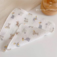 寶寶紗布巾 小熊圖案 沐浴巾
